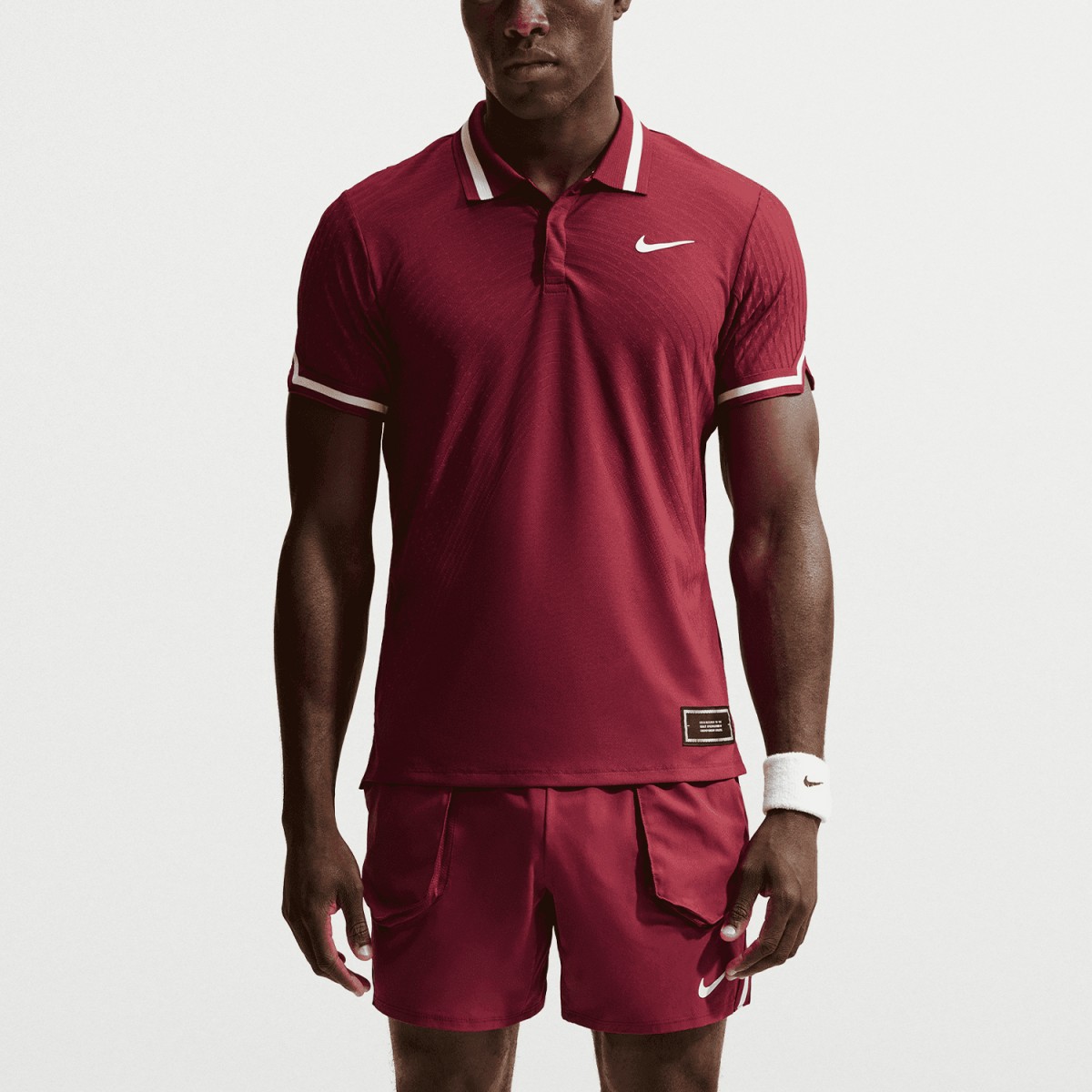 Тенісна футболка чоловіча Nike Court Aero-Fit Advantage Slam Tenis Polo NY team red/pale ivory