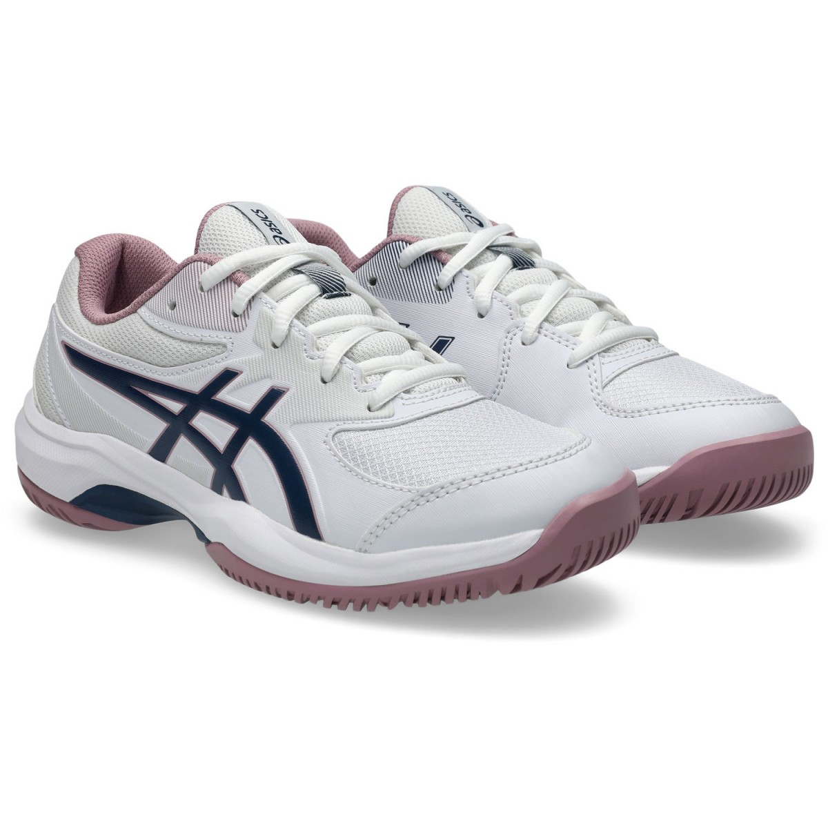Детские теннисные кроссовки Asics Gel-Game GS white/independence blue