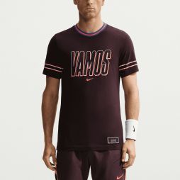 Футболка чоловіча Nike Court Carlos Tee burgundy ash