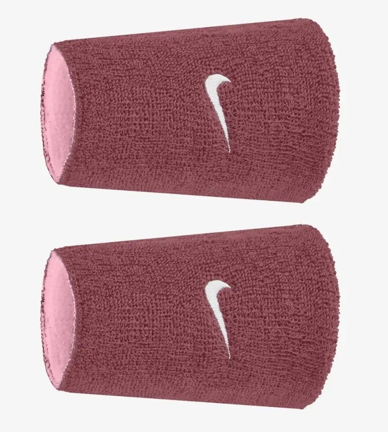 Напульсник Nike Swoosh Classic Reversible Double-Wide pink smoke/pink rise/white