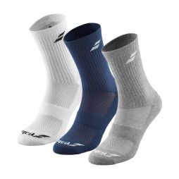 Babolat 3 Pairs Pack Socks Junior estate blue/grey/white