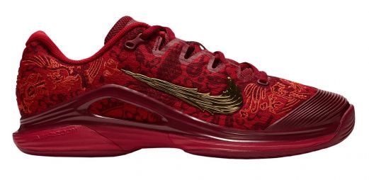 Теннисные кроссовки женские Nike Zoom Vapor 12 Qinwen university red/tough red/picante red/metallic 