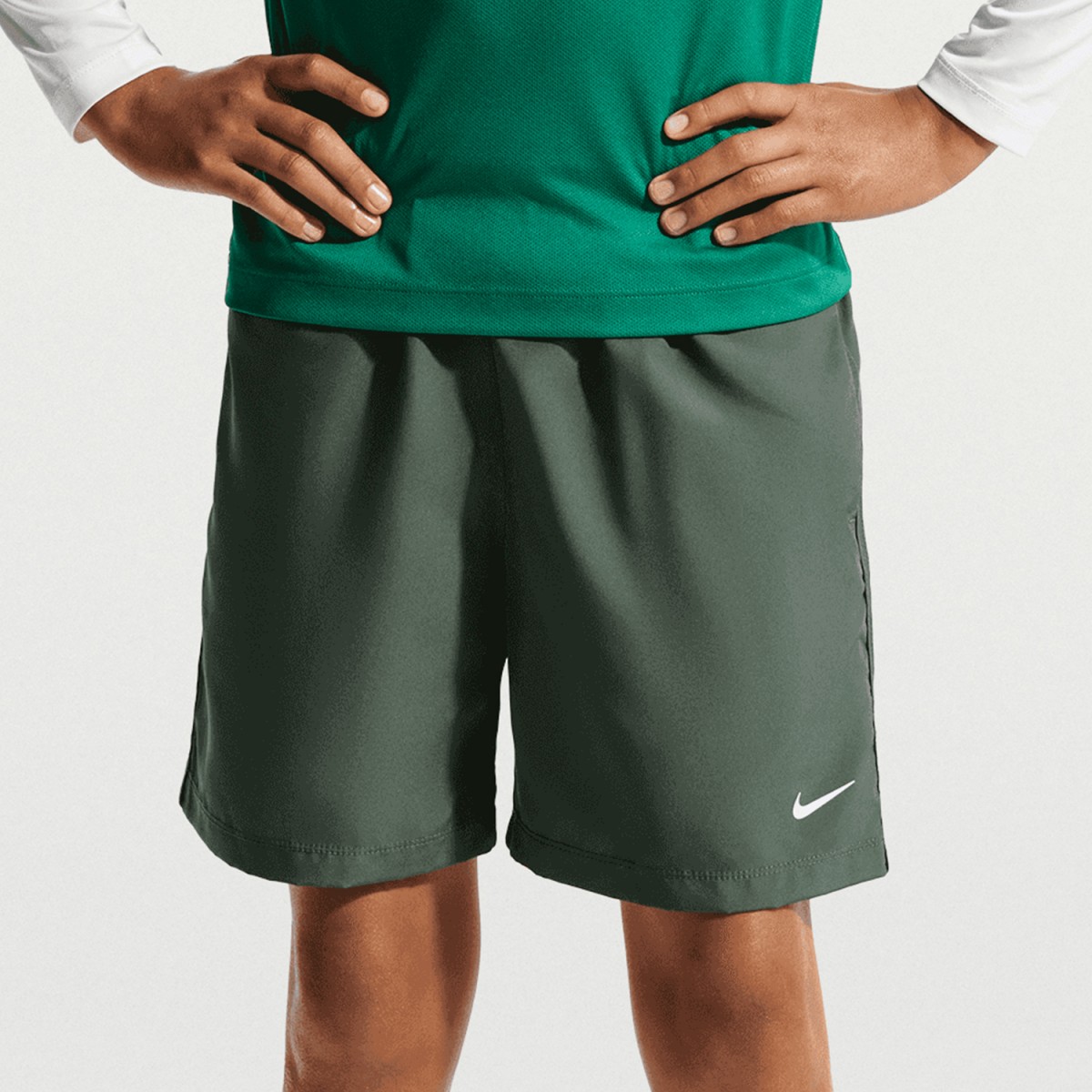 Тенісні шорти дитячі Nike Multi Shorts camo green/white