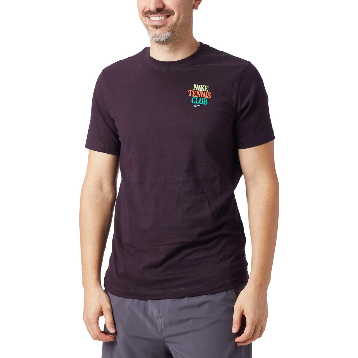 Футболка чоловіча Nike Court Dri-Fit Tennis T-Shirt burgundy ash